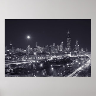 Póster Chicago Por Noche