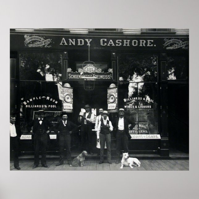 PÓSTER CHICAGO SALOON & BILLIARD PARLOR 1895 (Frente)