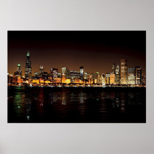 Póster Chicago Skyline