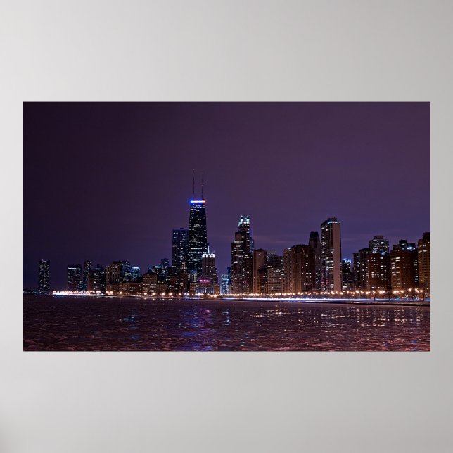 Póster Chicago Skyline (Frente)