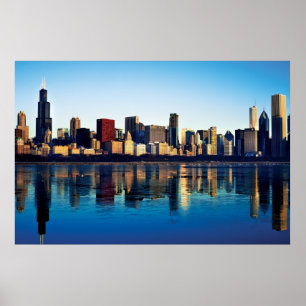 Póster Chicago Skyline