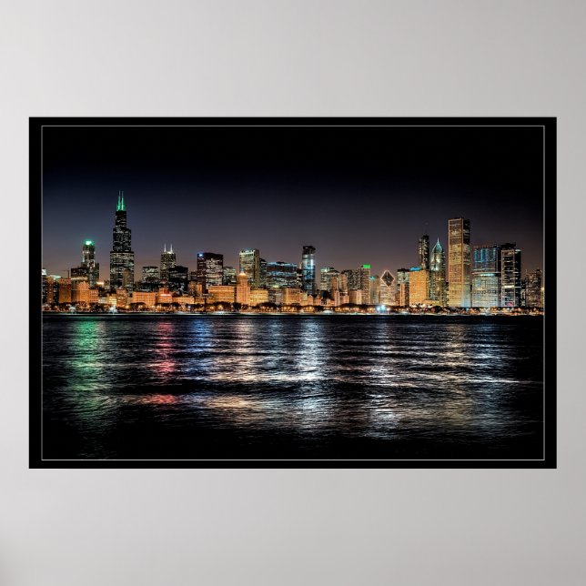 Póster Chicago skyline (Frente)