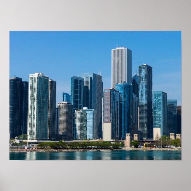 Póster Chicago Skyscrapers (Frente)