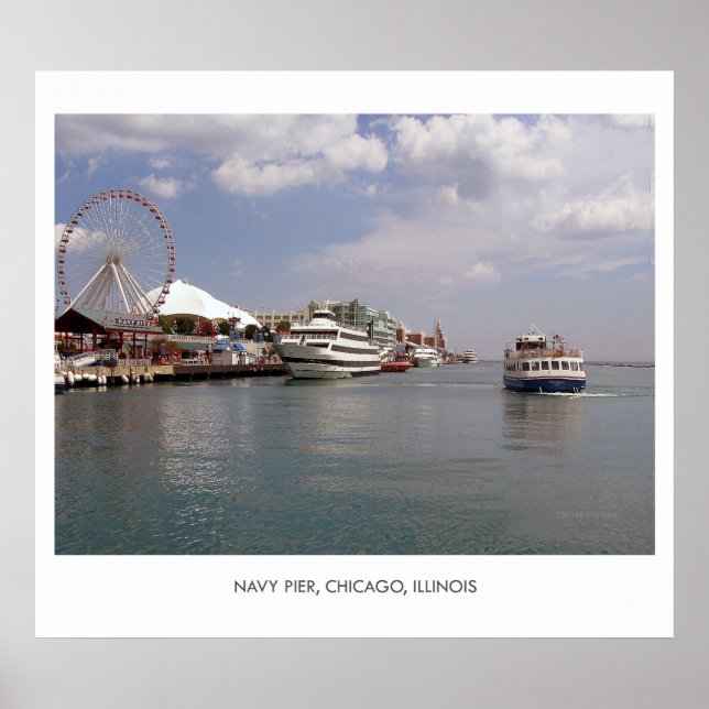 Póster CHICAGO - Una vista del muelle naval (Frente)