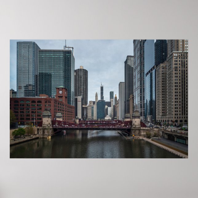 Póster Chicago View, fotografía colorida (Frente)