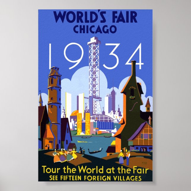 Póster Chicago-Weltausstellung 1934 (Frente)