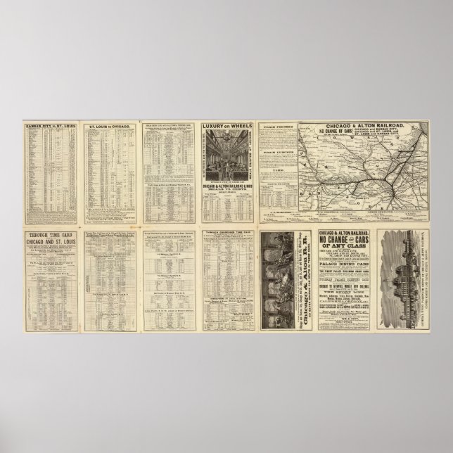 Póster Chicago y Alton Railroad 2 (Frente)