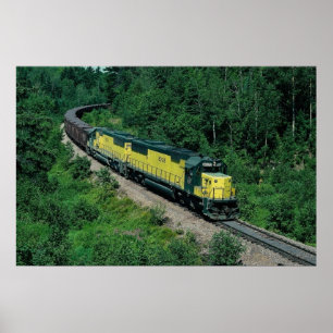 Póster Chicago y noroeste EMD Nº 8028 con más tra