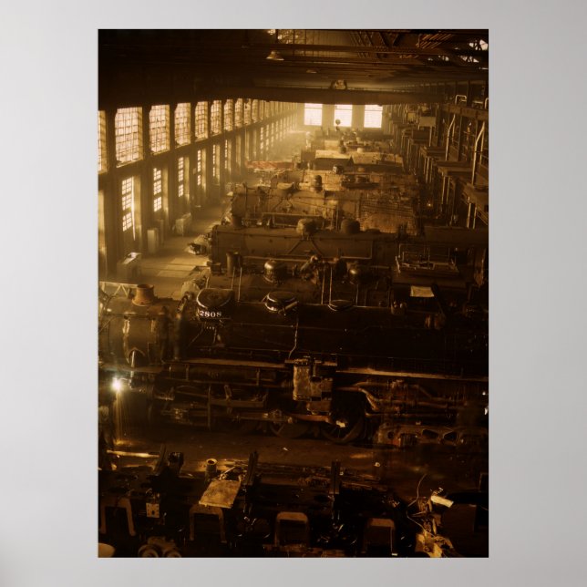 Póster Chicago y Northwestern RR Shop (Frente)