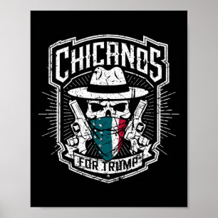 Póster Chicanos Para Trump