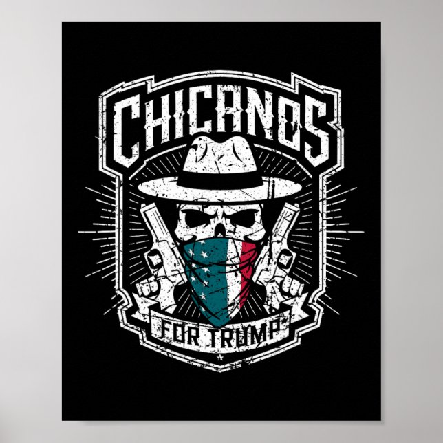Póster Chicanos Para Trump (Frente)