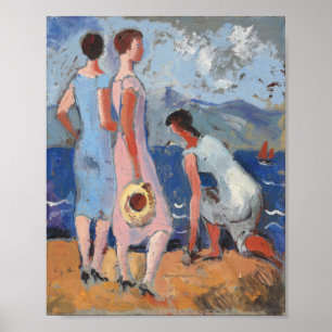 Póster Chicas a orillas del mar   Christopher Wood