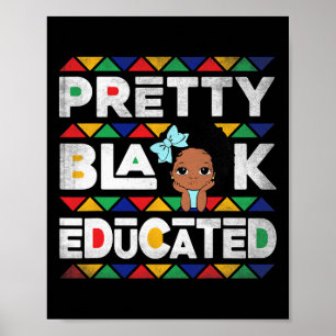 Póster Chicas africanas afro negras bonitas y educadas Am