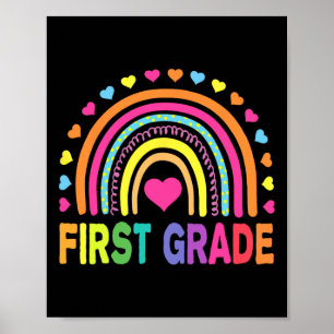 Póster Chicas arcoiris de primer grado de equipo de profe