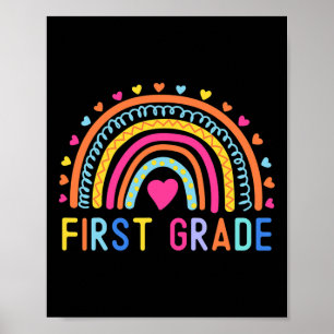 Póster Chicas arcoiris de primer grado de equipo de profe