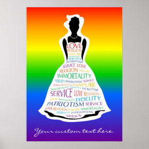 Póster Chicas arcoiris, regalo de Poster Personalizado ju