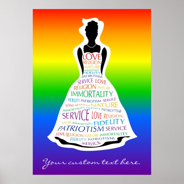 Póster Chicas arcoiris, regalo de Poster Personalizado ju (Frente)
