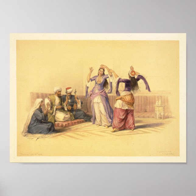 Póster Chicas bailando en El Cairo (Frente)