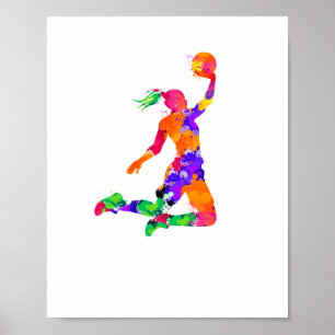 Póster Chicas Baloncesto Para Ventiladores De Baloncesto 
