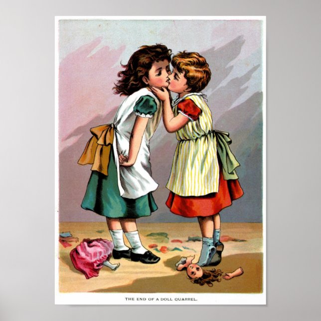 Póster Chicas besando (Frente)