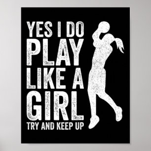 Póster Chicas Bysketbyll Player Clothes Citas Giotes Play