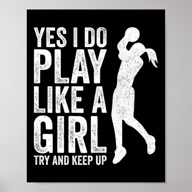 Póster Chicas Bysketbyll Player Clothes Citas Giotes Play (Frente)