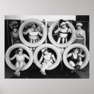 Póster Chicas cansados: años 20