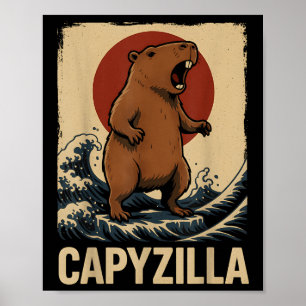 Póster Chicas capibara Chicas niños hombres capyzilla