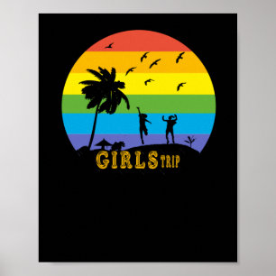 Póster Chicas Chicas de fin de semana Pegatina de amigos 