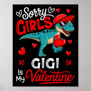 Póster Chicas Chiste Divertido Gigi Es Mi San Valentín T-
