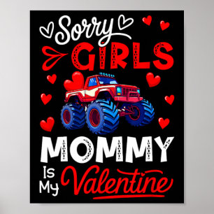 Póster Chicas Chiste Divertido Mamá Es Mi San Valentín Mo