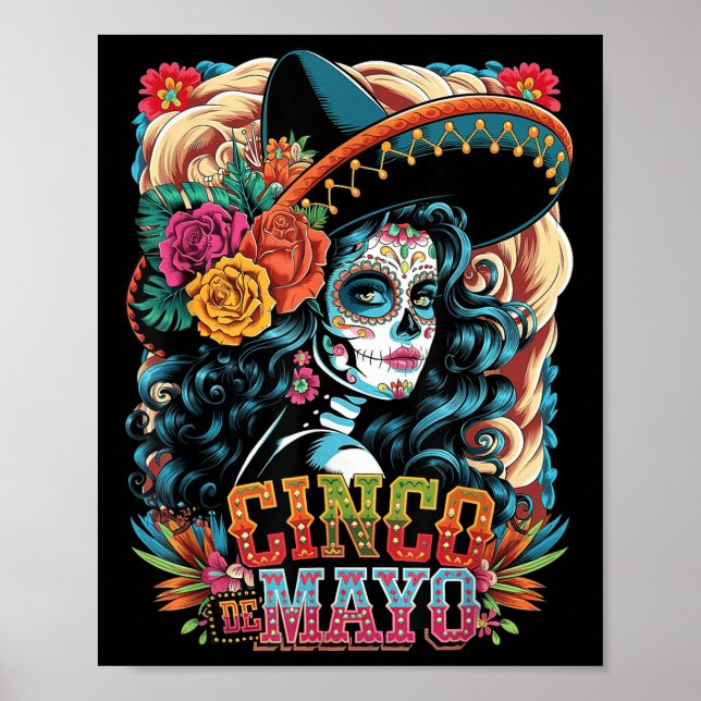 Póster Chicas Cinco De Mayo Fiesta Mexicana De Fiesta 5 D (Frente)