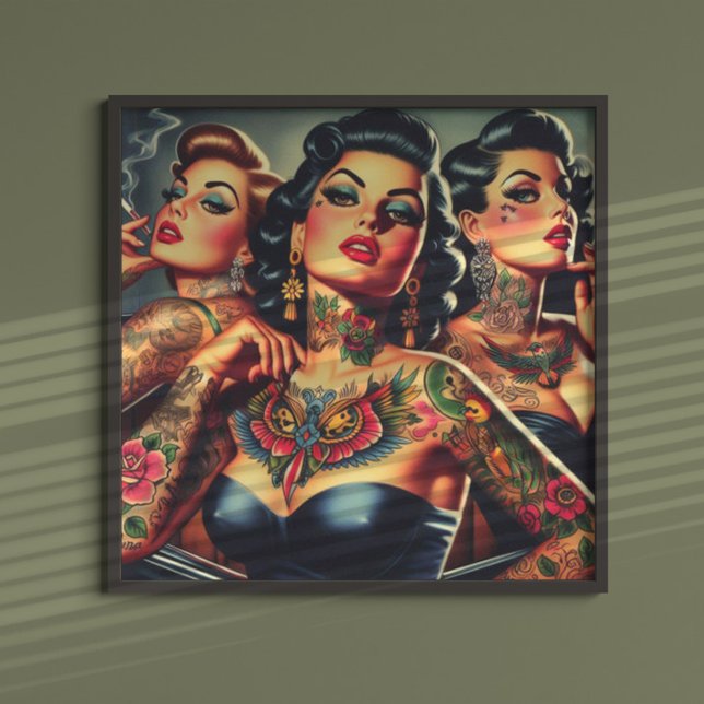 Póster Chicas con tinta vintage (Subido por el creador)