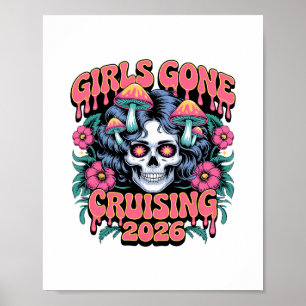 Póster Chicas Crucero Mujeres Calavera Esqueleto 2026 Cru