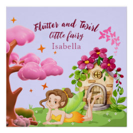 Póster Chicas Cuidados Pequeña Fairytale Mariposa De Hono