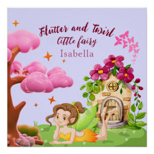 Póster Chicas Cuidados Pequeña Fairytale Mariposa De Hono