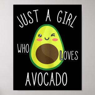 Póster Chicas de aguacate y amantes de la fruta de aguaca
