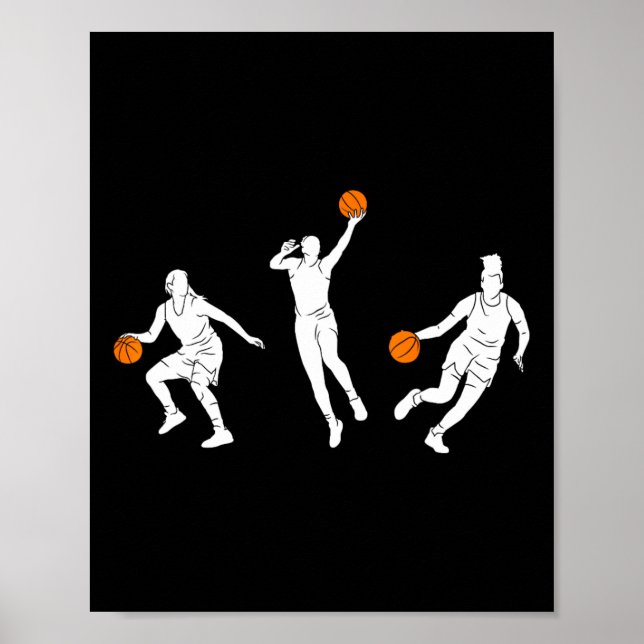 Póster Chicas de baloncesto Mujeres 1 (Frente)
