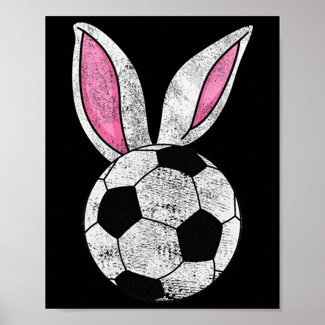 Póster Chicas de Bunny Ears Soccer Happy Easter Boys (Frente)