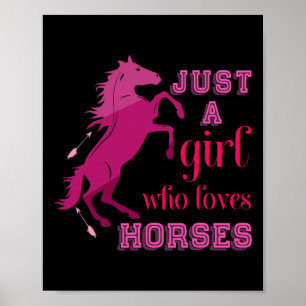 Póster Chicas de caballos mujeres dan sólo un Chica que a