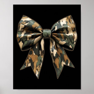 Póster Chicas de camuflaje Camo Bow Camo Coquette Bow Hun