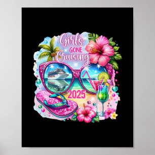 Póster Chicas de crucero 2025 Vacaciones 2025 Gi tropical