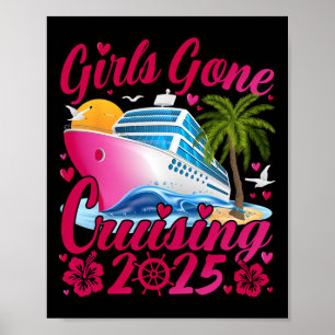 Póster Chicas de crucero 2025 Vacaciones de crucero para