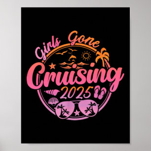 Póster Chicas de crucero 2025 Vacaciones de crucero Veran