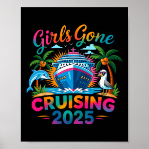 Póster Chicas de crucero 2025 Vacaciones en barco de cruc