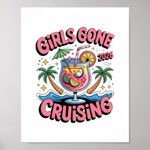 Póster Chicas de crucero 2026 Vacaciones de crucero de be