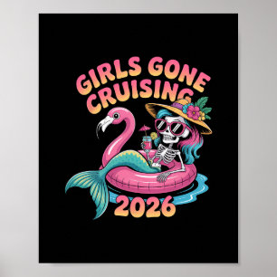Póster Chicas de crucero 2026 Vacaciones de sirena flamen
