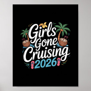 Póster Chicas de crucero 2026 Vacaciones en crucero Viaje