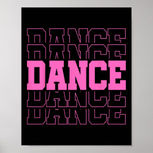 Póster Chicas de danza retro bailan bailando bailando bai