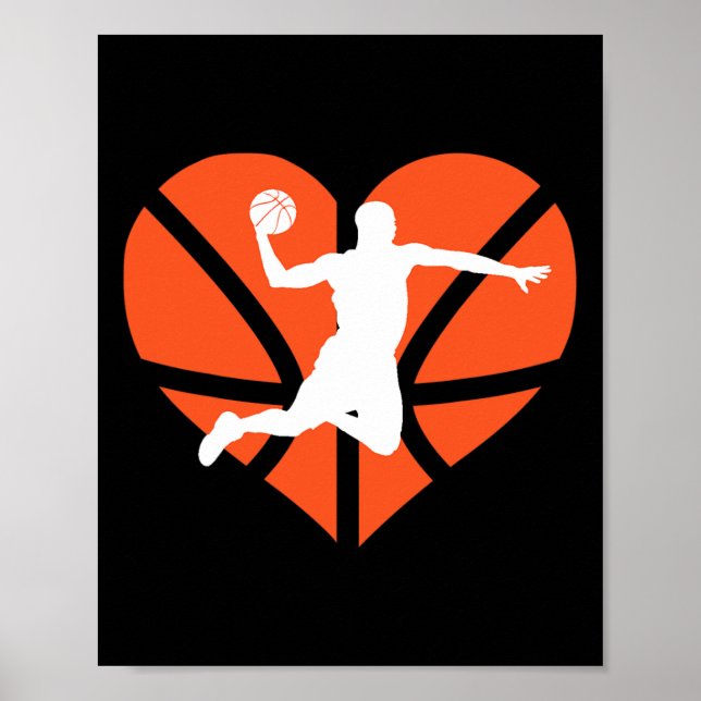 Póster Chicas de día de San Valentín Heart Dunking Balonc (Frente)